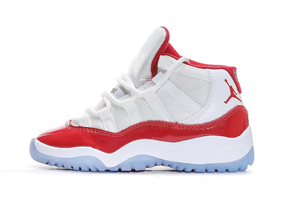 Youth Running Weapon Air Jordan 11 Red/White Shoes 0018